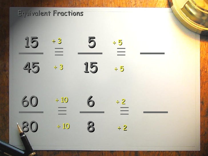 Introduction To Simplifying Fractions