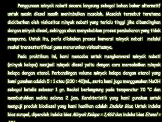 Pwer point bidiesel (kelompok ii)