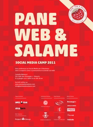 Una conferenza sui Social Media per il Business:
vieni a scoprire come si promuovono le aziende sul web!

Castello Malvezz...