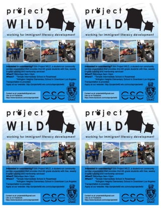 UCLA Project WILD flyers