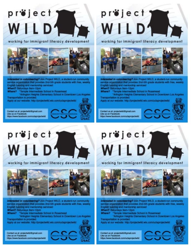 ucla project wild flyers organization flyers