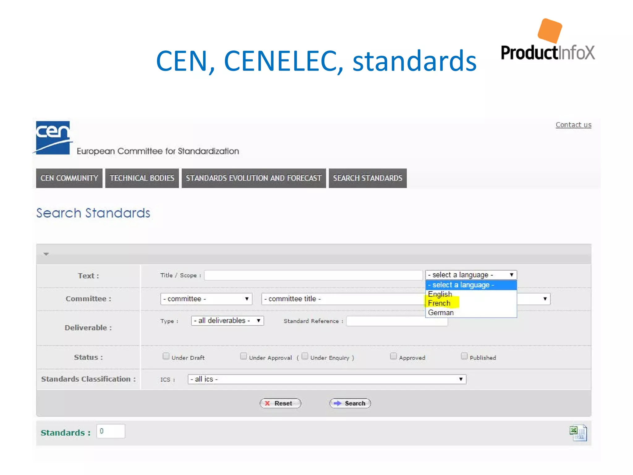 CEN, CENELEC, standards
 