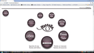 e

n na B
Wa

WannabeU

www.wannabeu.tv

Powered by

LOGIN
BeU TG

Beauty
Contests

Ask the
PROF

e

nna B
a
W

Ask the
PEER

Beauty
Tales

LivEvents
MIRCOM
Specchio di casa
Toilette dell’ufﬁcio

Toilette al ristorante
Toilette all’università
Lucia Rampanti Design

 