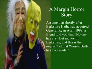 Assume that shortly after Berkshire Hathaway acquired General Re in April 1998, a friend told you that “No one has  ever  lost money in Berkshire, and this is the  biggest  bet that Warren Buffett has ever made.” A Margin Horror Story 