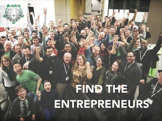 FIND THE
ENTREPRENEURS
 