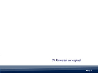 IV. Universal conceptual
ASF | 21
 