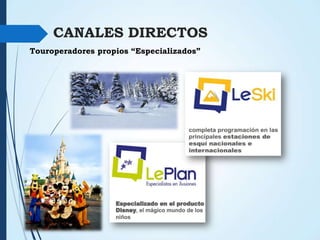 CANALES DIRECTOS
Touroperadores propios “Especializados”



 