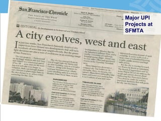 Major UPI Projects at SFMTA  