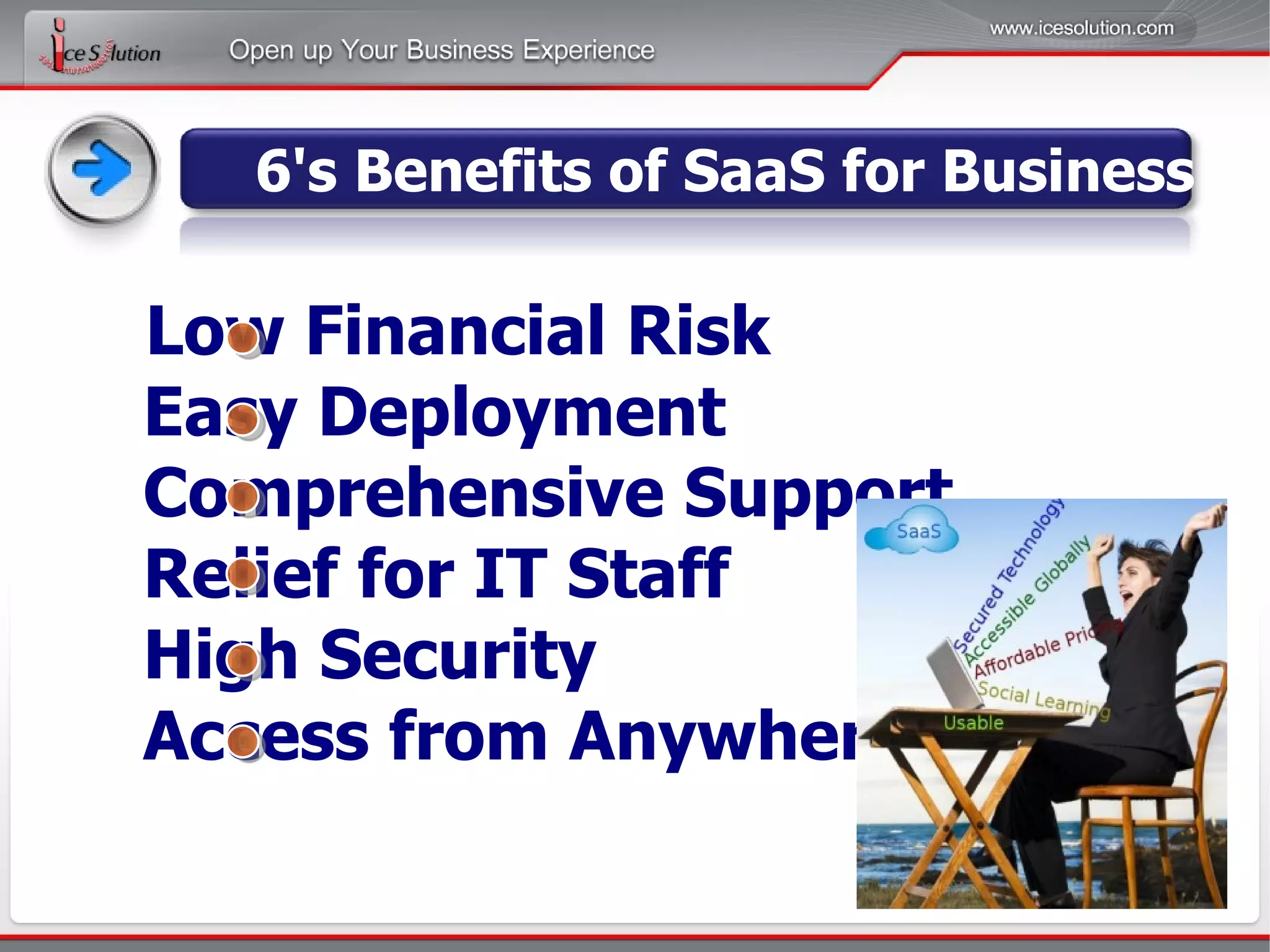 What is the main reason you should use “SaaS” ? 