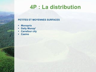 PETITES ET MOYENNES SURFACES

   Monoprix
   Daily Monop'
   Carrefour city
   Casino
 