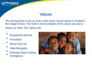 Why Partnerships?They break the long-standing pattern of “givers” and “receivers”.