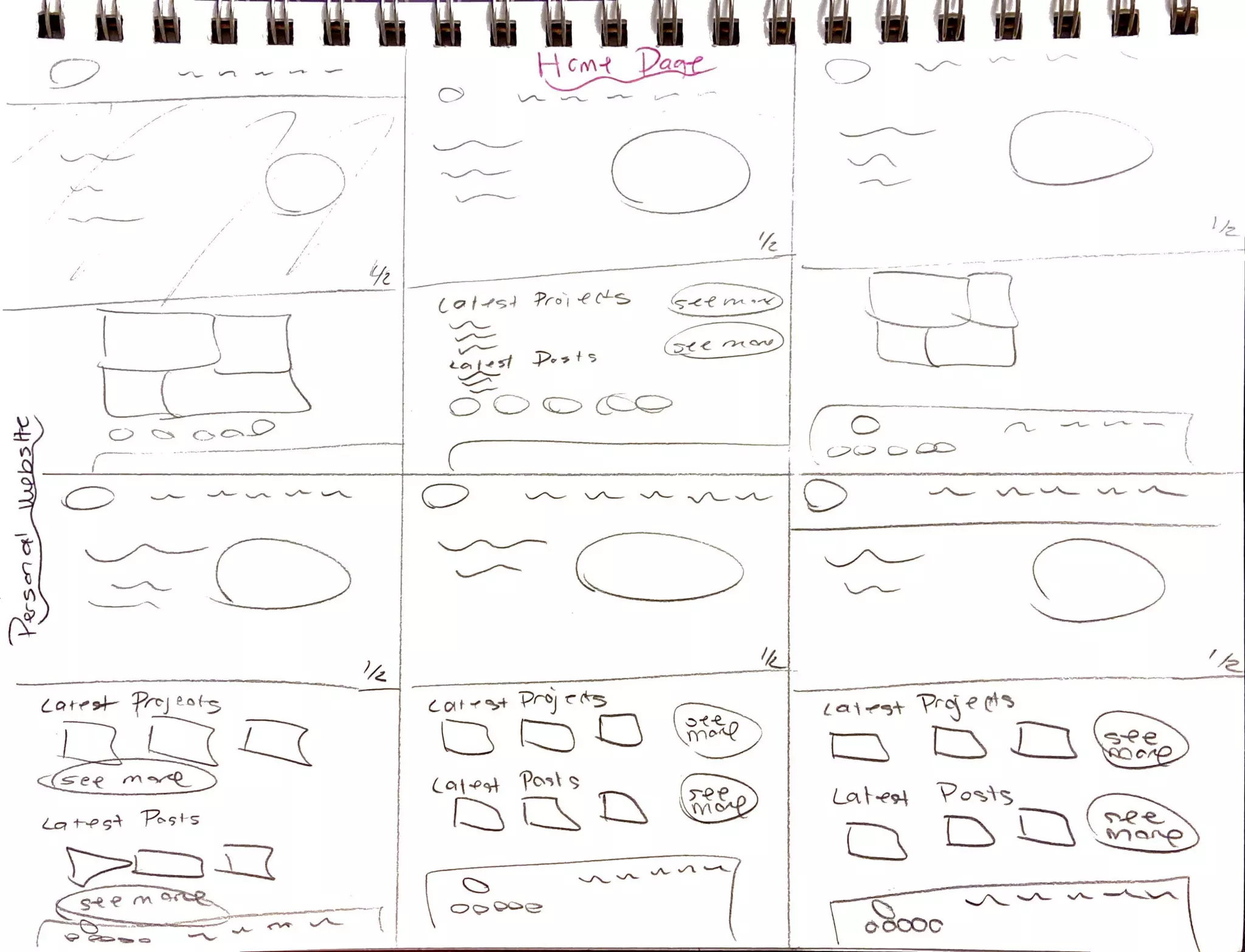 Personal Website Initial Sketches | PDF
