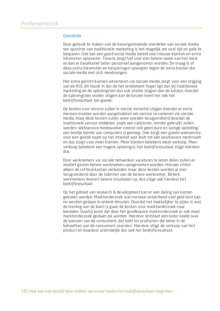 Hoe kan een bedrijf door middel van social media het bedrijfsresultaa…