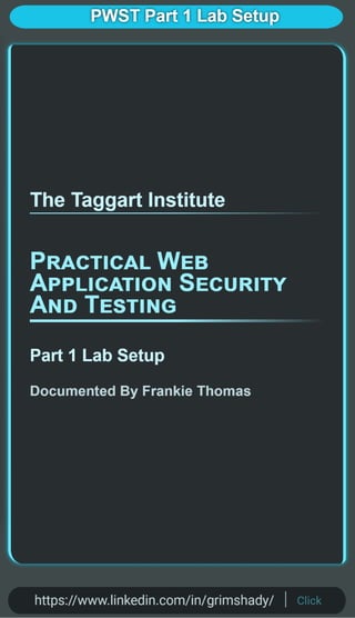 Practical Web Application Security And Testing Part 1 Lab Setup