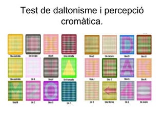 Test de daltonisme i percepció cromàtica . 