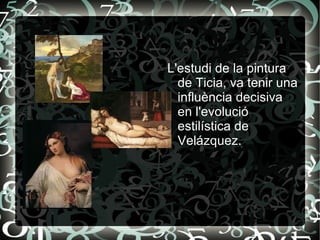 1era etapa: Canvi d'aires Sevilla tot i ser una ciutat pròspera i rica estava limitada per als pintors, ja que els compradors es reduien únicament en: Monjos  i algun coleccionista privat. 