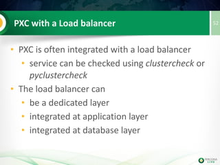 52Optimistic Locking
• Some Characteristics:
• also COMMIT and SELECT’s can fail on
deadlock
• Might require application changes: 
Not all applications handle this properly
 