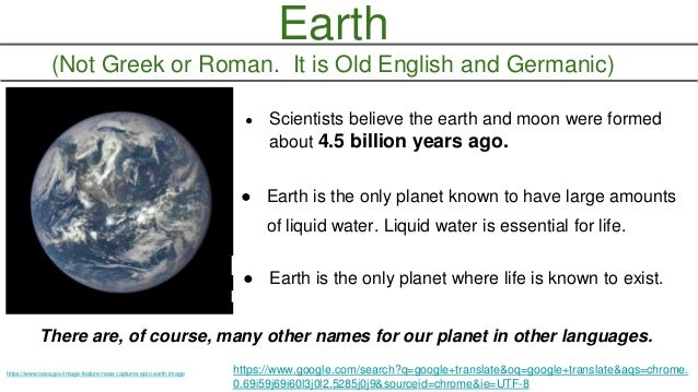 Lesson 1 Discovering Our Solar System Aristotle Planet Names