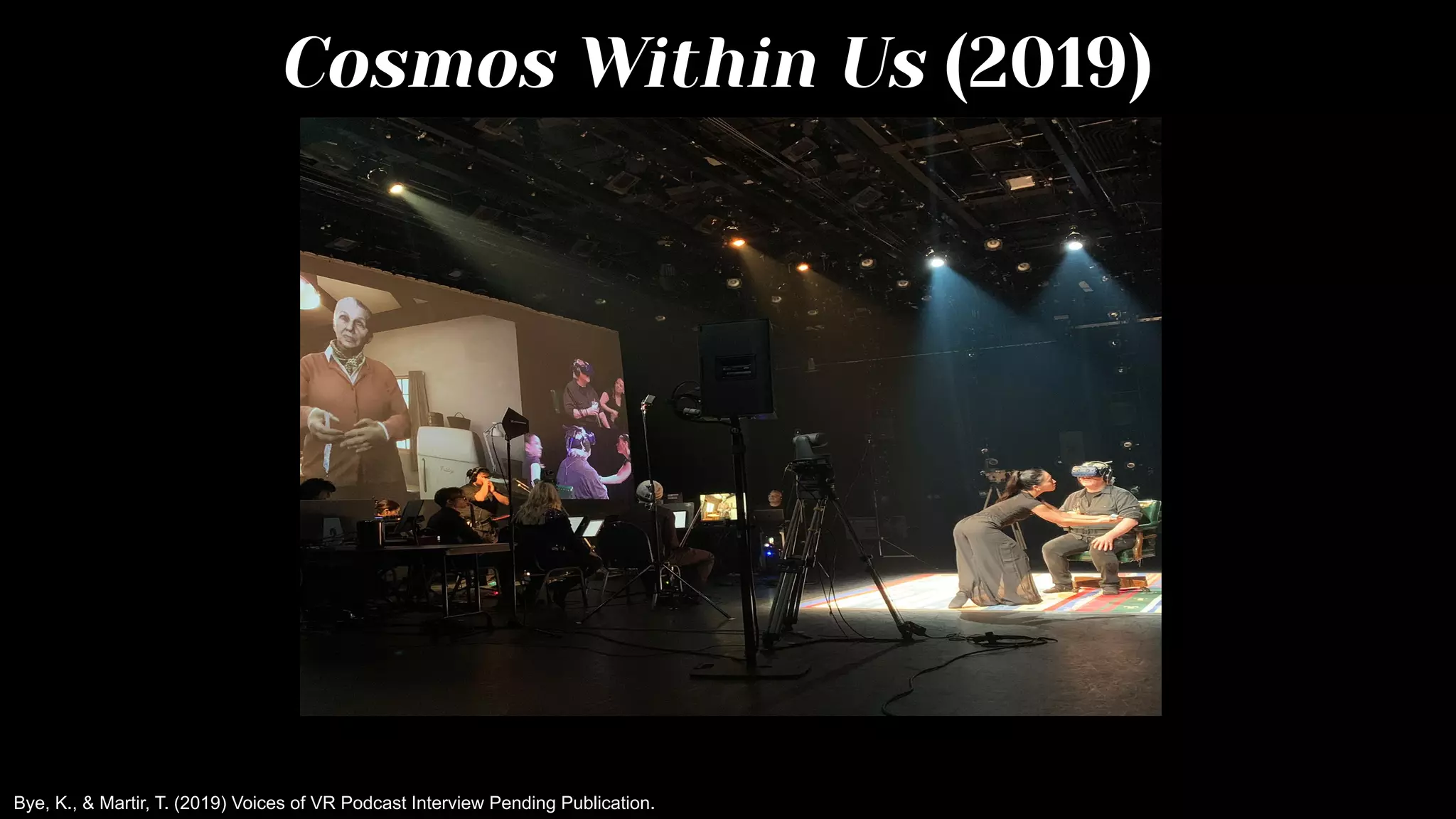 Cosmos Within Us (2019)
Bye, K., & Martir, T. (2019) Voices of VR Podcast Interview Pending Publication.
 