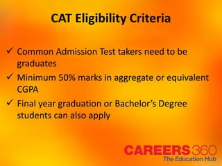 CAT - Common Admission Test | PPTX