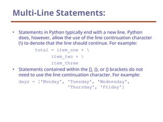 Introduction to Python programming language | PPT