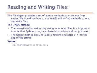 Python file handlings | PPT