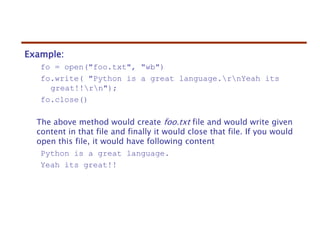 Python file handlings | PPT