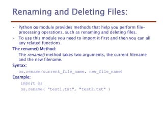Python file handlings | PPT