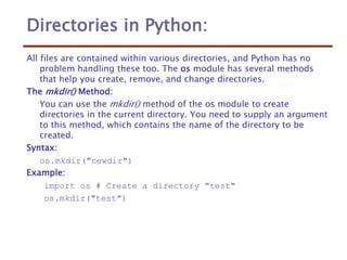 Python file handlings | PPT