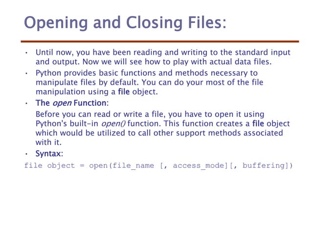 Python file handlings | PPT