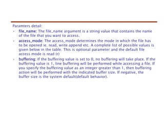 Python file handlings | PPT
