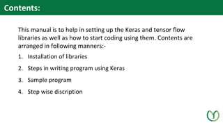 Keras and TensorFlow | PDF | Programming Languages | Computing