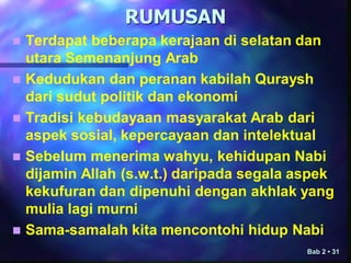 Zaman Rasulullah Zaman Jahiliyyah dan Nabi Muhammad SAW Sebelum Kedatangan Islam | PDF
