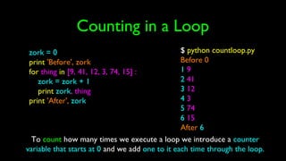 Py4inf 05-iterations | PPT
