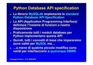 Py a6 python-database | PPT