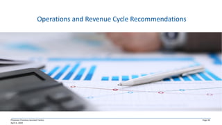 Physician Practices Survival Tactics
April 6, 2020
Page 40
Operations and Revenue Cycle Recommendations
 