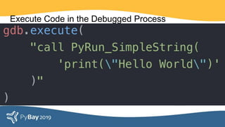 Execute Code in the Debugged Process
 