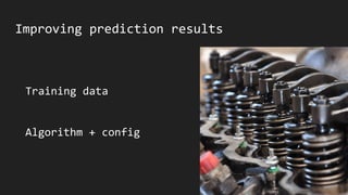 Improving prediction results
Training data
Algorithm + config
 