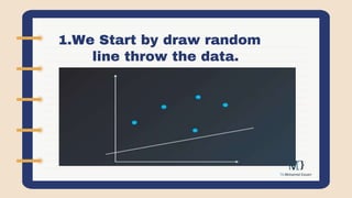 1.We Start by draw random
line throw the data.
 