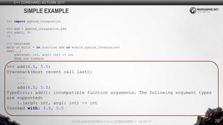 Mixing C++ & Python II: Pybind11 | PPTX