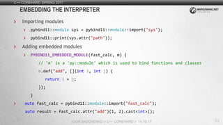 Pybind C Mixing C++ & Python II: Pybind11 | PPTX