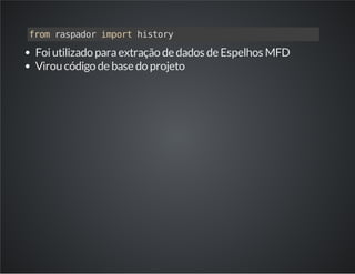 fo rsao ipr hsoy
rm apdr mot itr

Foi utilizado para extração de dados de Espelhos MFD
Virou código de base do projeto

 