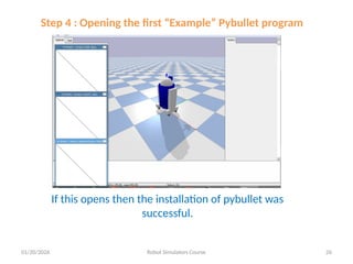 PyBullet installation and A differential | PPTX