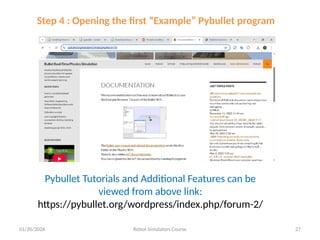 PyBullet installation and A differential | PPTX
