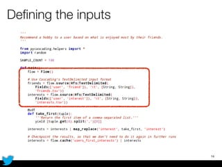 Deﬁning the inputs
14
 