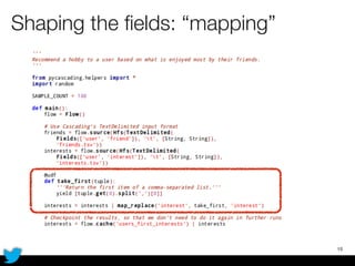 Shaping the ﬁelds: “mapping”
15
 