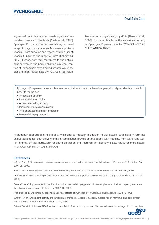 Pycnogenol For Oral Skin Care