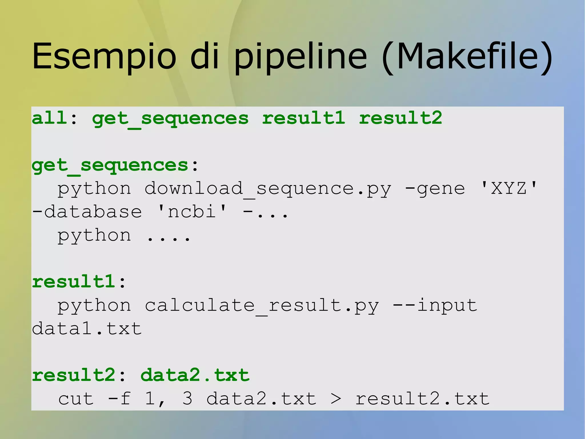 Altri esempi – presentare i dati La comunicazione via web é molto importante 