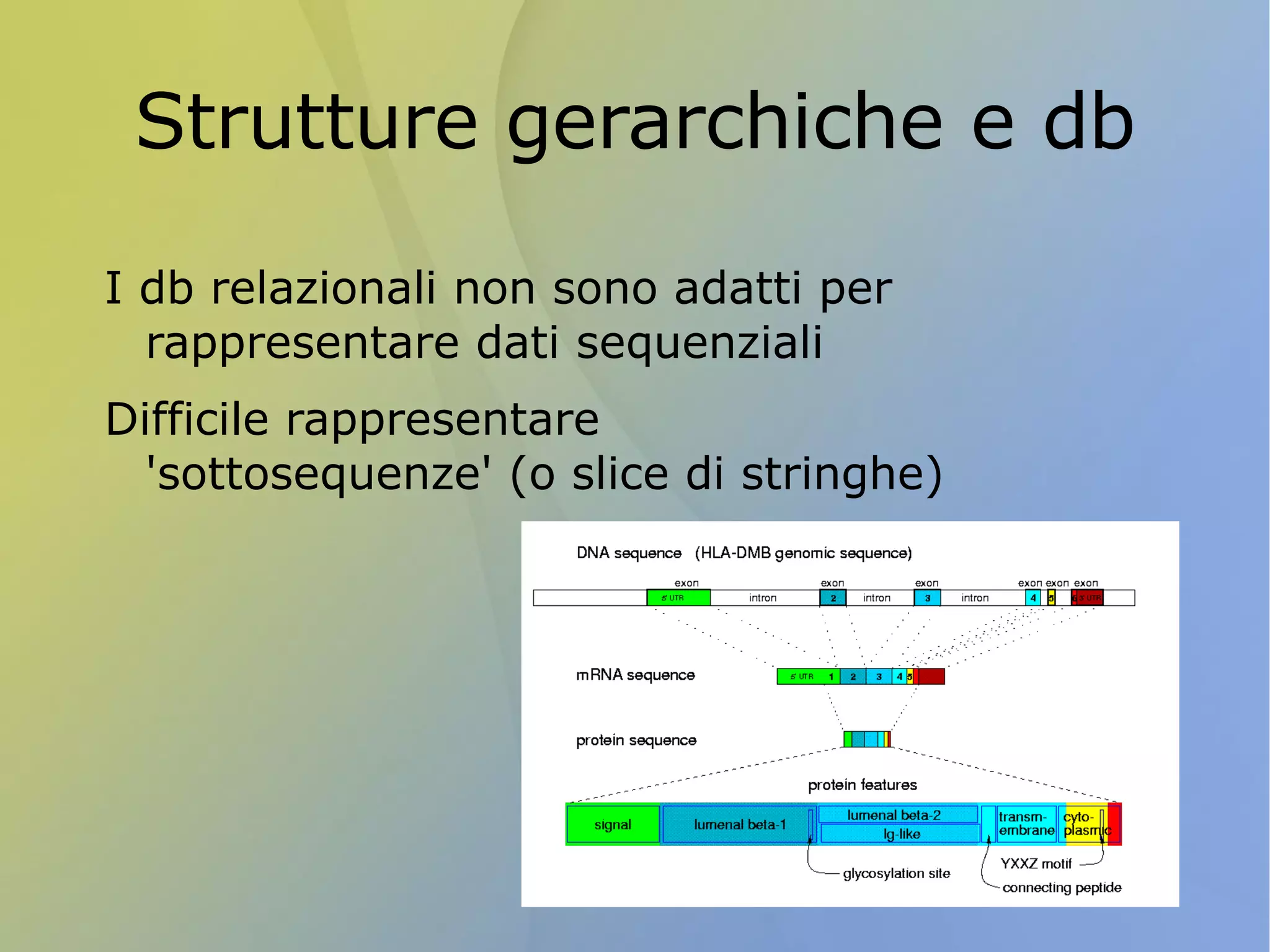 Esempio più complicato di pipeline mask(S)   flat: S.masked   run: RepeatMasker -lib $(RMLIB) S mask_then_blast(S,D)   flat: S-results/S.D.blast.raw   req:  mask(S) blastindex(D)   srun: blastall -p blastx -i  ....... BioMake  ( http://skam.sourceforge.net/skam-intro.html  ) 