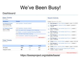 We’ve Been Busy!




https://basieproject.org/stable/basie/
 